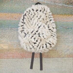 Pottery Barn Teen Faux Snow Leopard Fur Bookbag Back To School Bold Edgy Fun